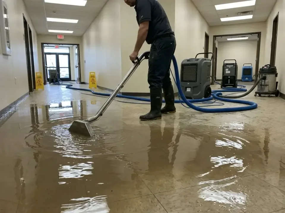 Technician — Indoor — Technician, Water Extraction Wand, Rubber Boots, Indoor, Emergency Water Extraction & Removal in Texas